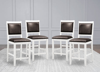 Walker Wood Counter Stool (Set of 4), White