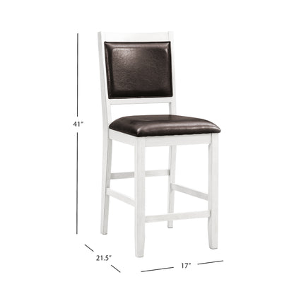 Walker Wood Counter Stool (Set of 4), White