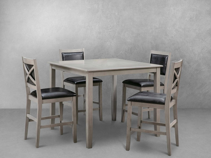 Oak counter sales height dining set