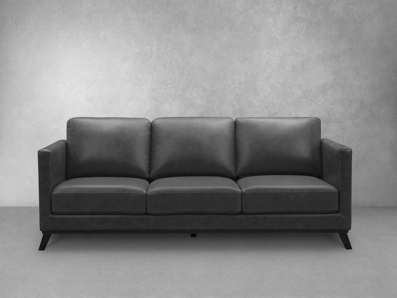 Woodstock Mid Century Leather Sofa
