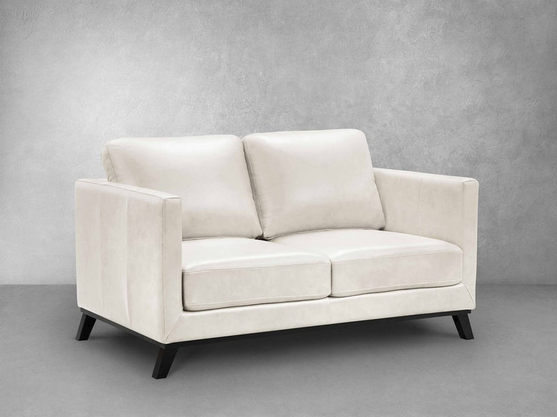 Woodstock Mid Century Leather Loveseat