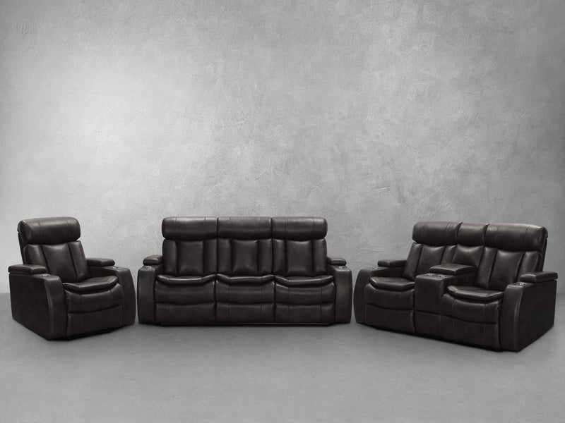 Zayne 3-pc Leather Power Reclining  Set