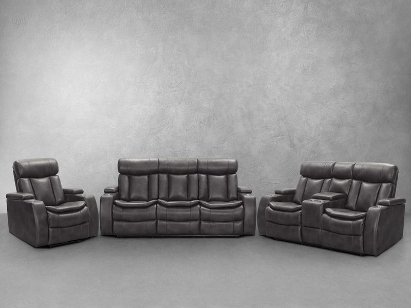 Zayne 3-pc Leather Power Reclining  Set