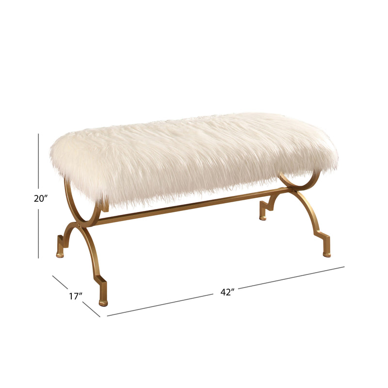 Zoe Faux Fur Bench