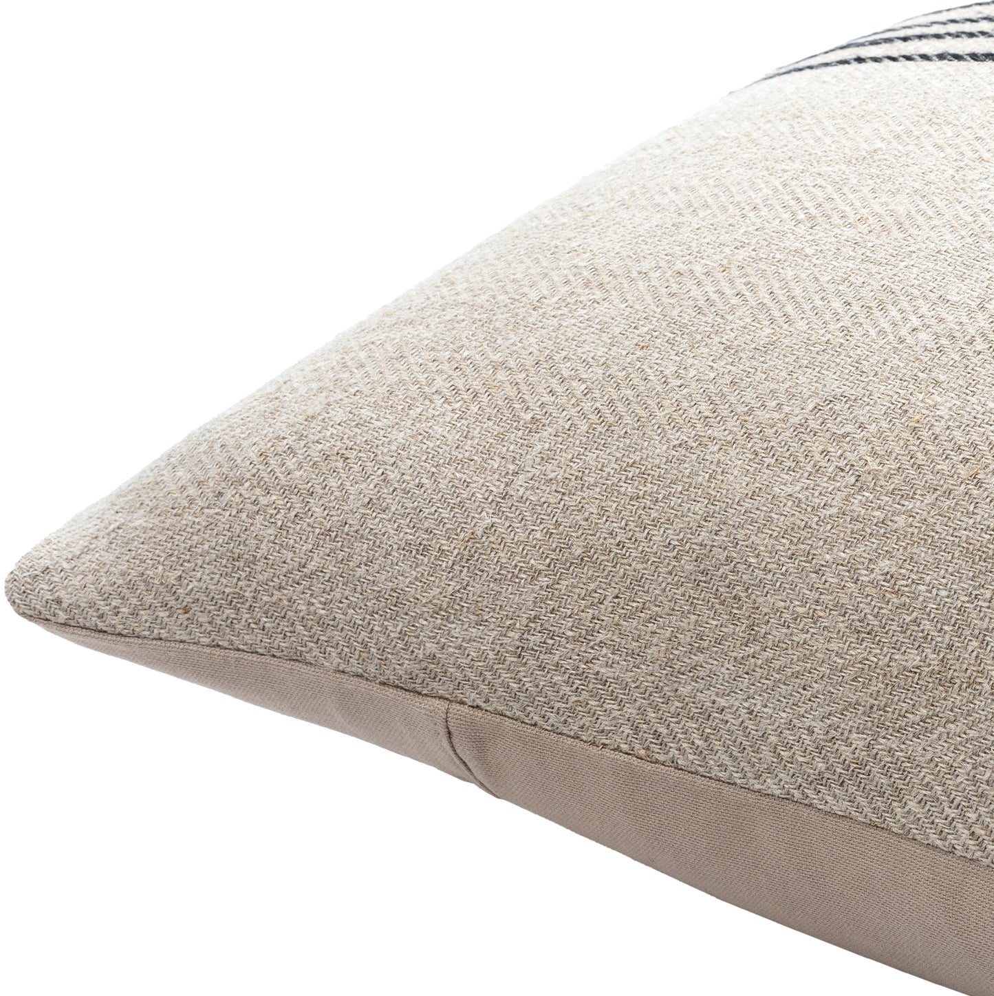 Becki Owens Brett Black Striped 22" x 22" Accent Pillow with Down Insert