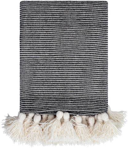 Becki Owens Kapri Throw, Black & Light Beige