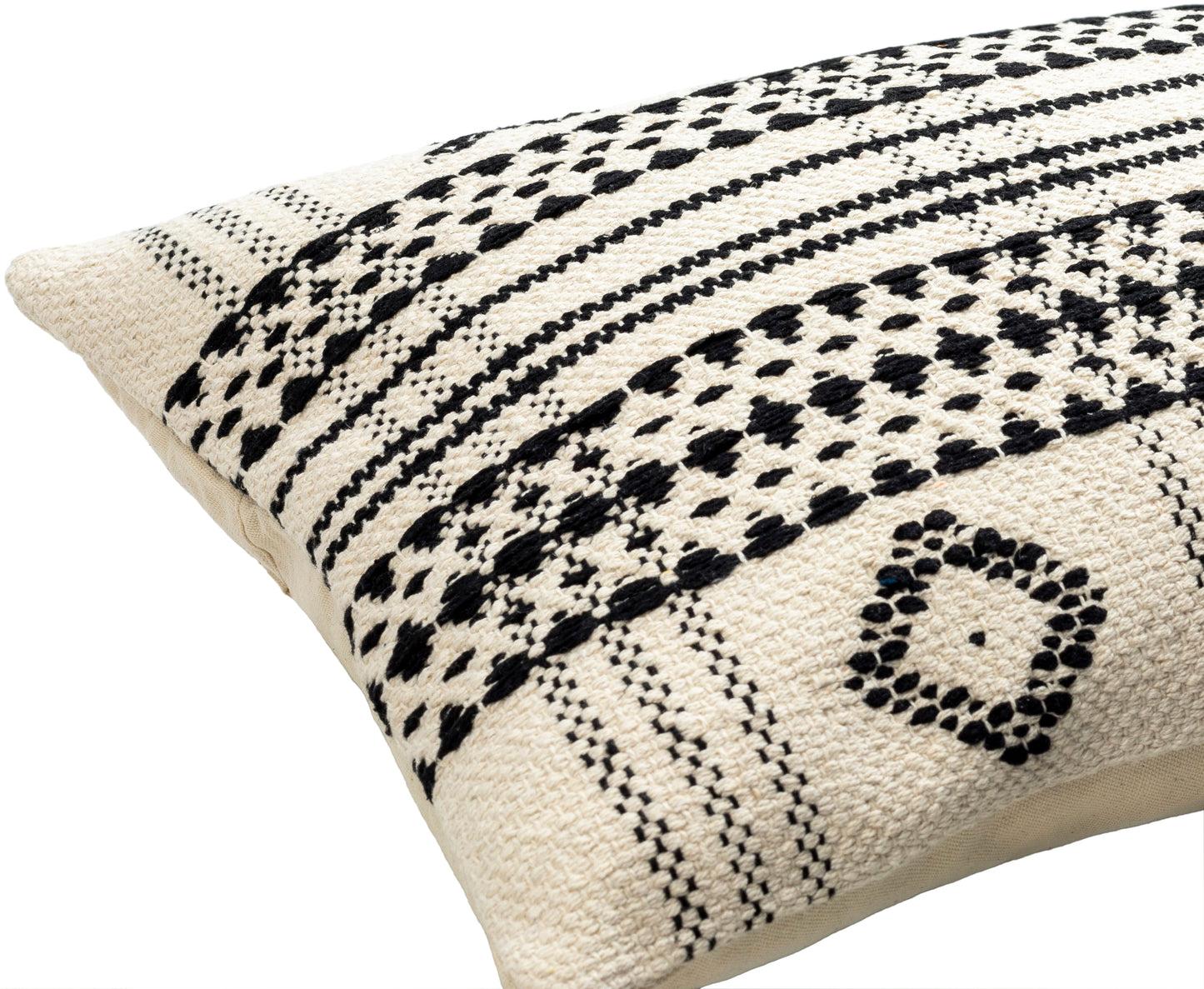 Becki Owens Myrna 18" x 18" Beige & Black Accent Pillow, Cover Only