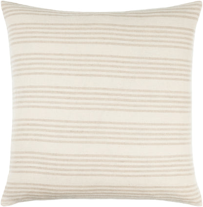 Becki Owens Mindy 18" x 18" White Striped Accent Pillow, Cover Only