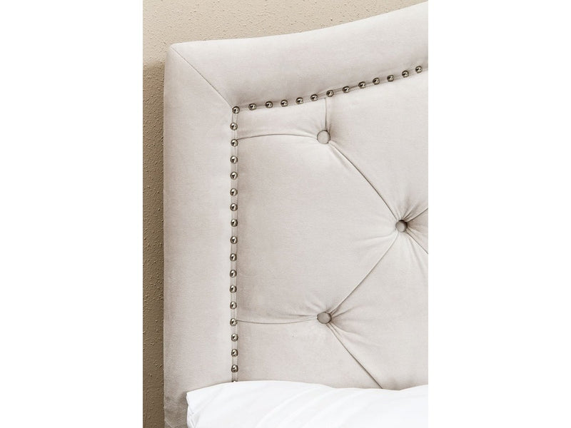 Hillsdale Velvet Grey Headboard