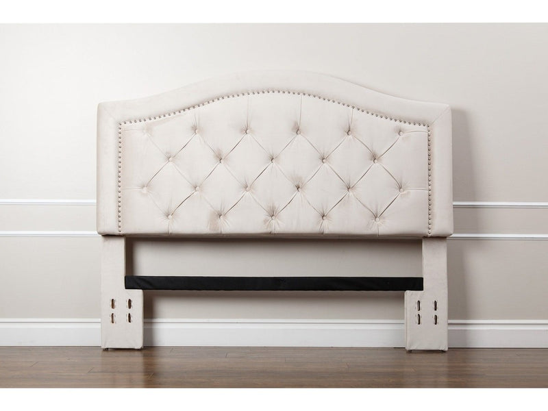 Hillsdale Velvet Grey Headboard
