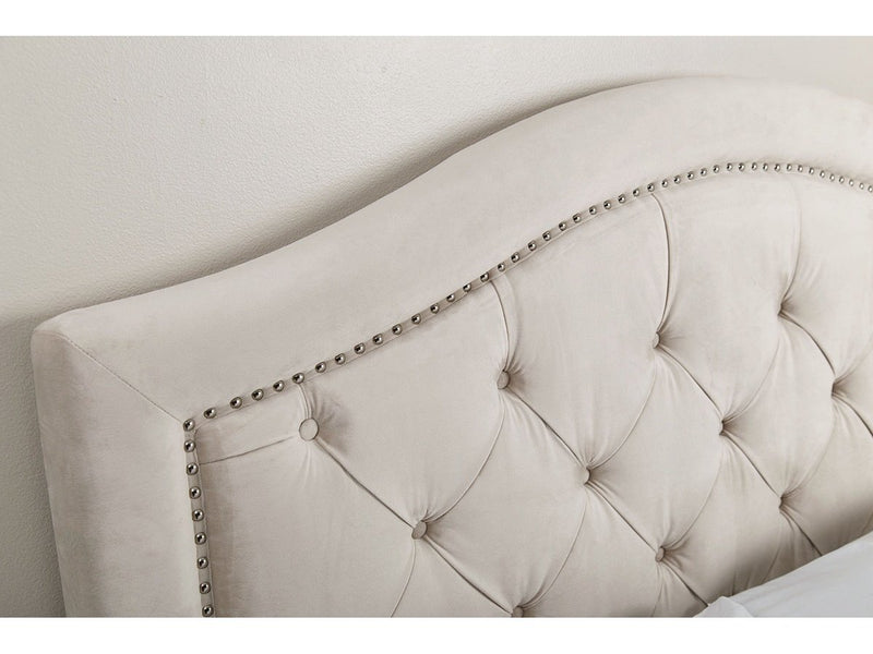 Hillsdale Velvet Grey Headboard