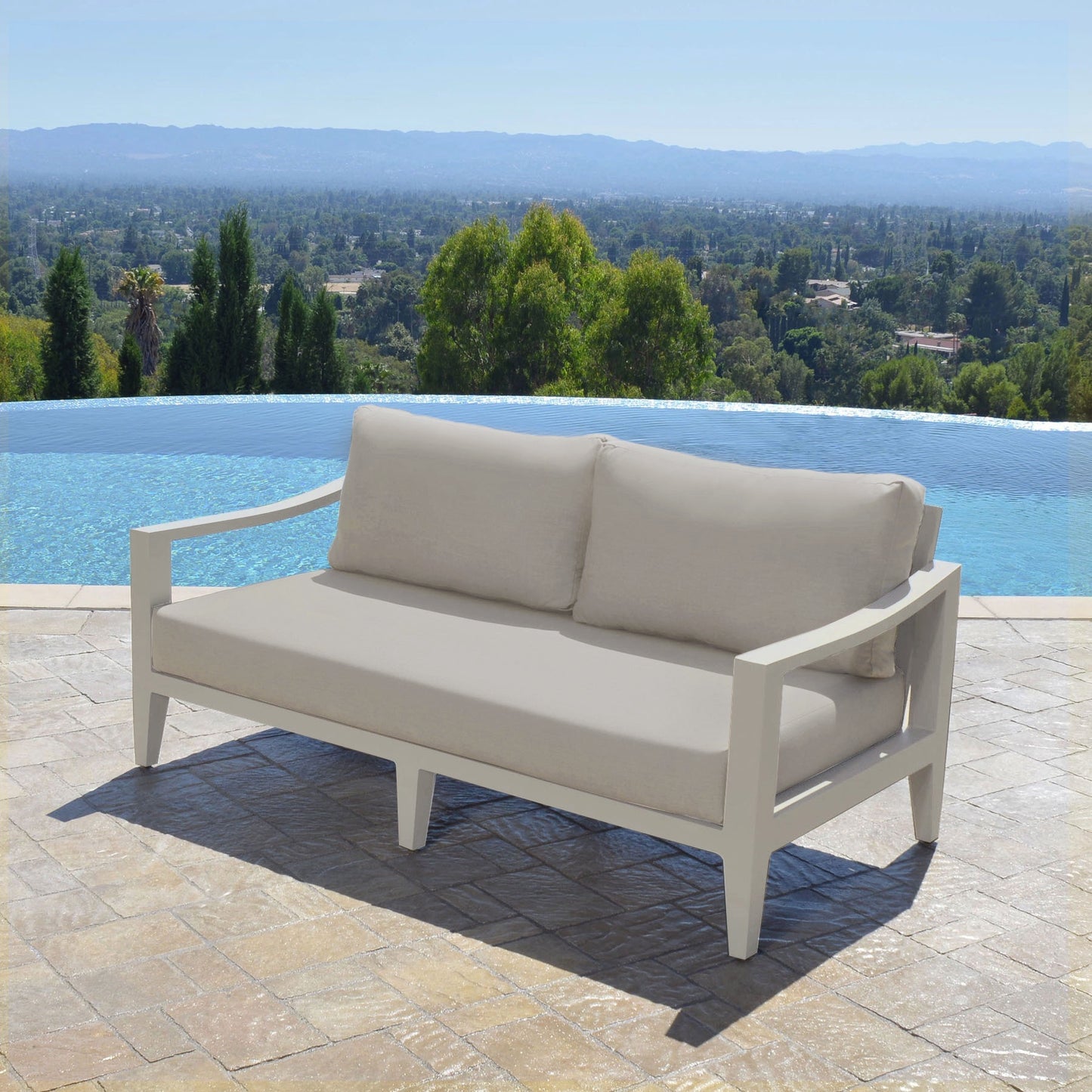 Hyland Hills 4-pc Outdoor Seating Set - Beige Aluminum