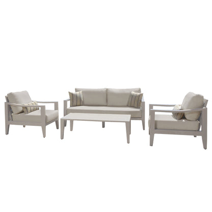 Hyland Hills 4-pc Outdoor Seating Set - Beige Aluminum