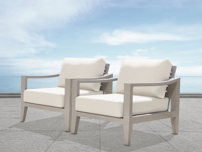 Hyland Hills 4-pc Outdoor Seating Set - Beige Aluminum