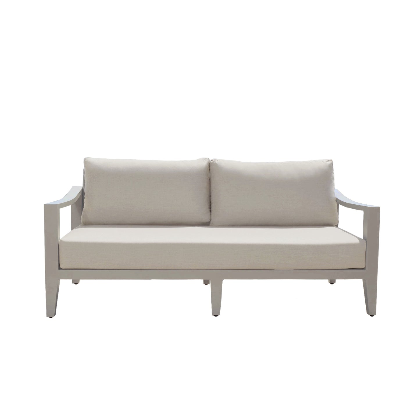 Hyland Hills Outdoor Sofa - Beige Aluminum