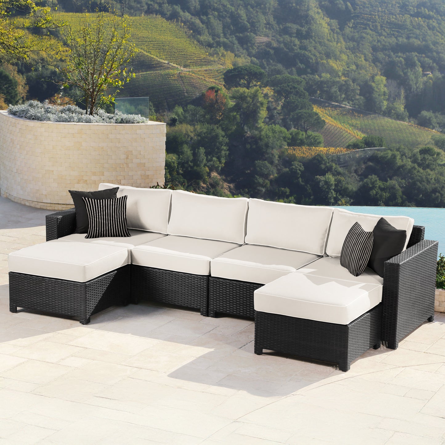 Monaco 6-pc Modular Sectional - Ivory