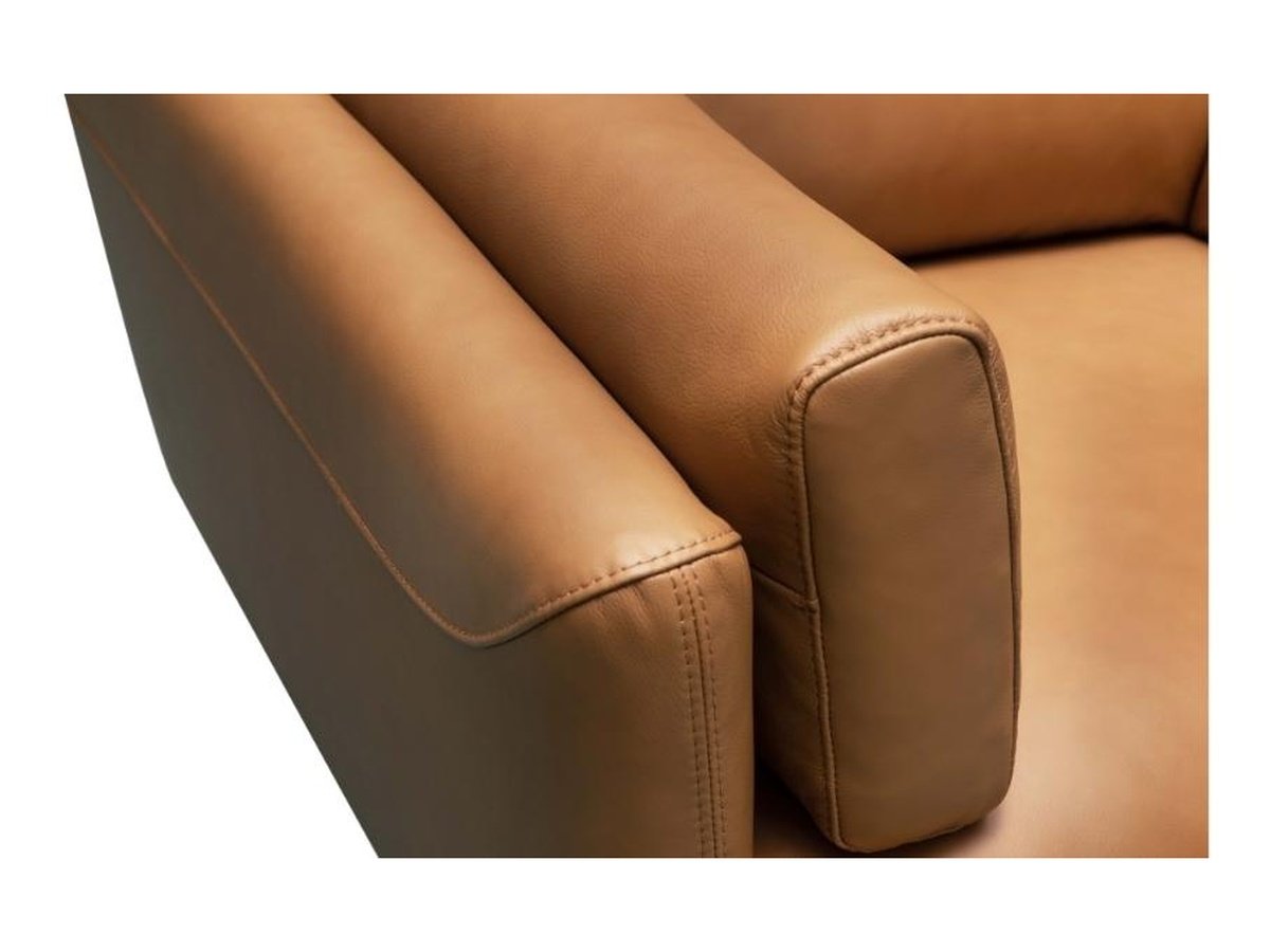 Hallie Leather Sofa - Camel
