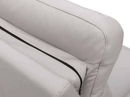 Kimmel Power Reclining Leather Sectional with Power Headrests - Gray