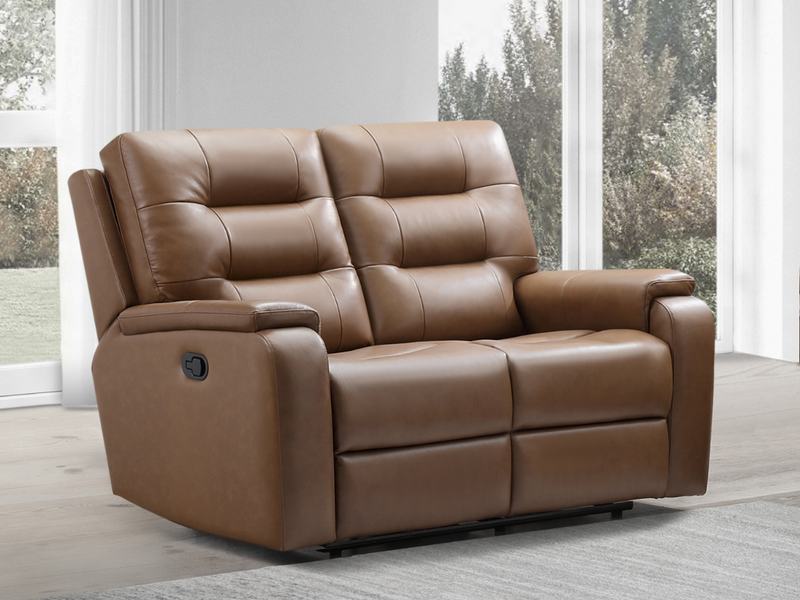 Waylen 3-pc Top-Grain Leather Manual Reclining Set