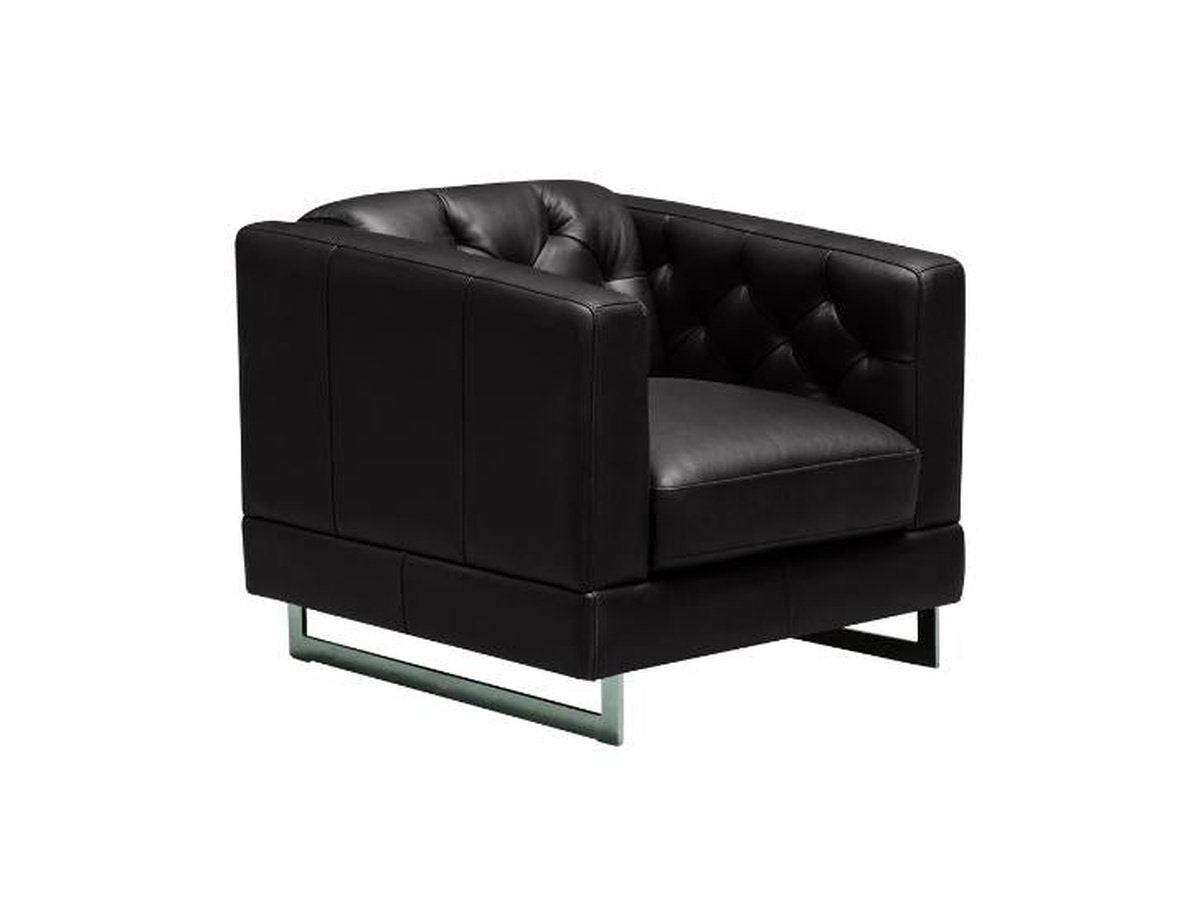 Margaret Leather Chair - Black