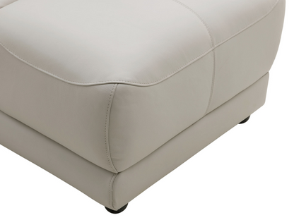 Kimmel Power Reclining Leather Sectional with Power Headrests - Gray