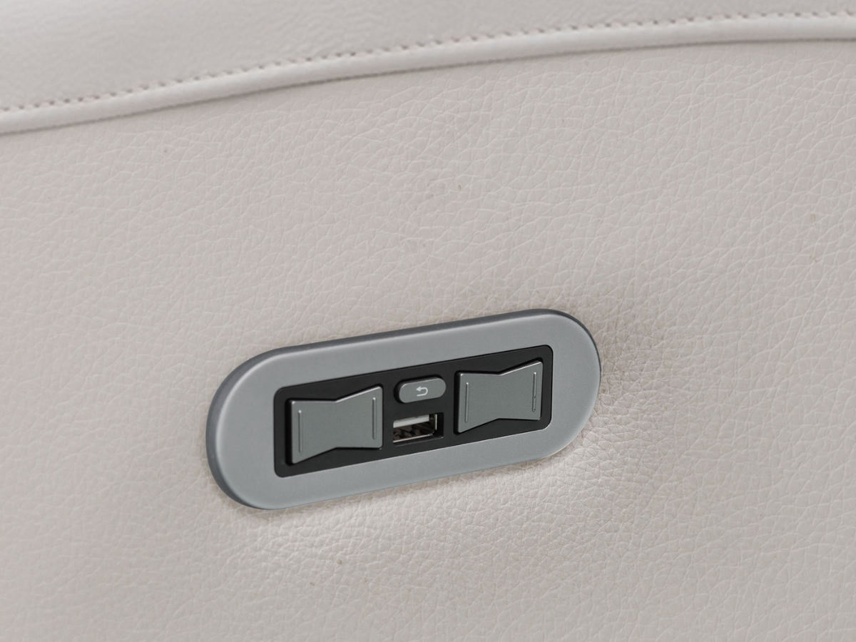 Kimmel Power Reclining Leather Sectional with Power Headrests - Gray