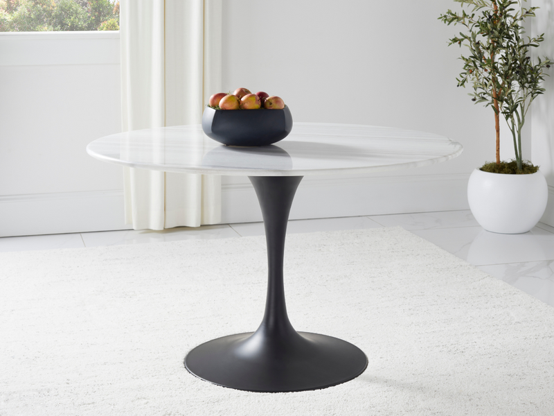 Jace 48" Round Genuine Marble Dining Table