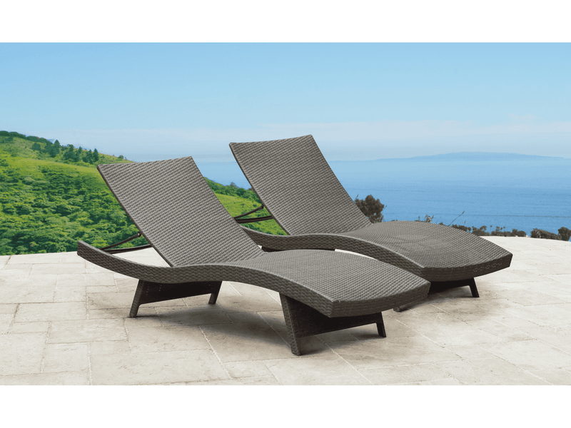All weather discount wicker chaise lounge