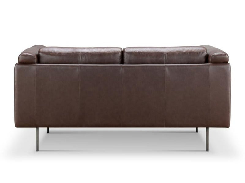 Raven Leather Loveseat
