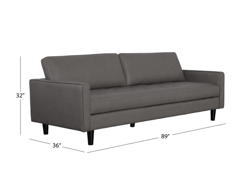Parker 2-pc Top-Grain Leather Sofa and Chair