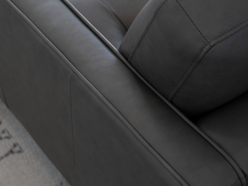 Parker 2-pc Top-Grain Leather Sofa and Chair