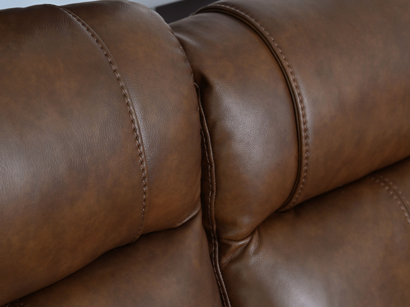 Gilmore 2-pc Leather Manual Reclining Sofa and Loveseat, Brown