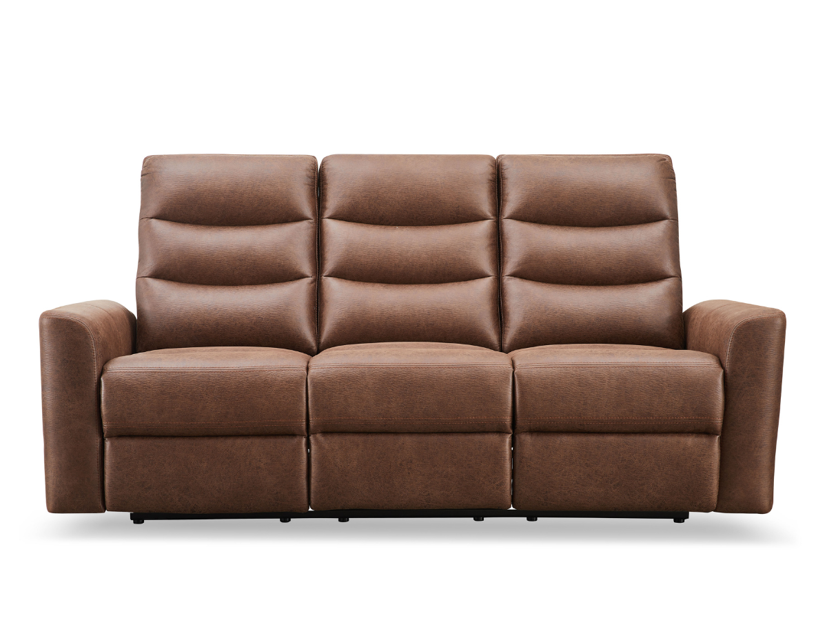Bentley Fabric Manual Reclining Sofa - Brown