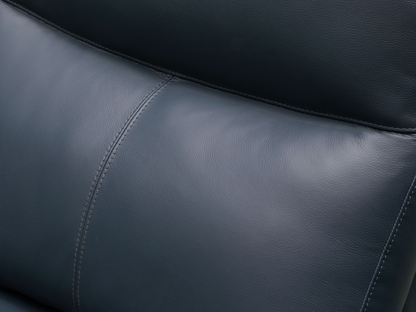 Kimmel Power Reclining Leather Sectional with Power Headrests - Blue