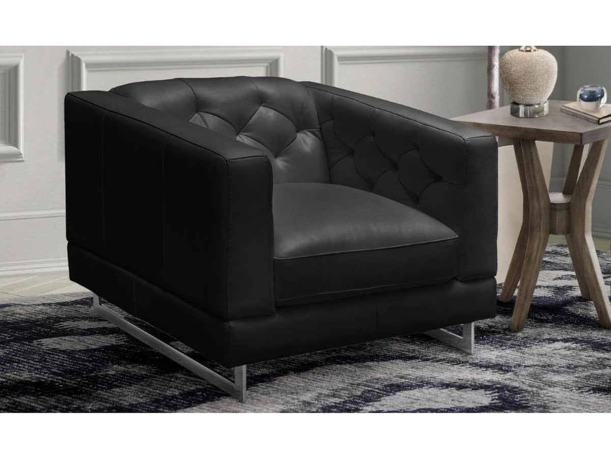 Margaret Leather Chair - Black