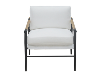 Parker Stain-Resistant Fabric Armchair - Ivory