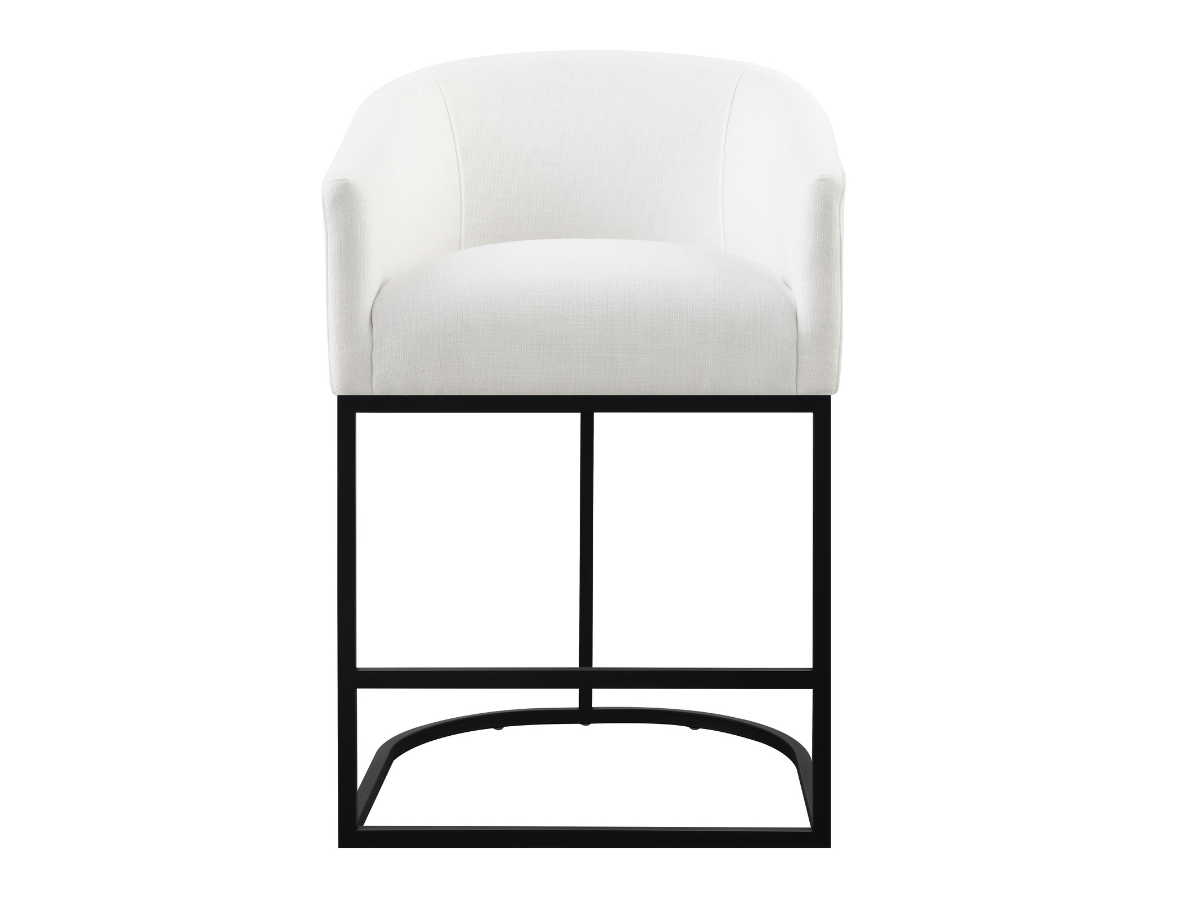 Jace Upholstered Counter Stool - White