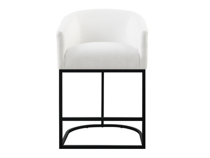 Jace Upholstered Counter Stool - White