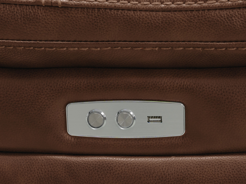 Braymor Leather Power Reclining Loveseat