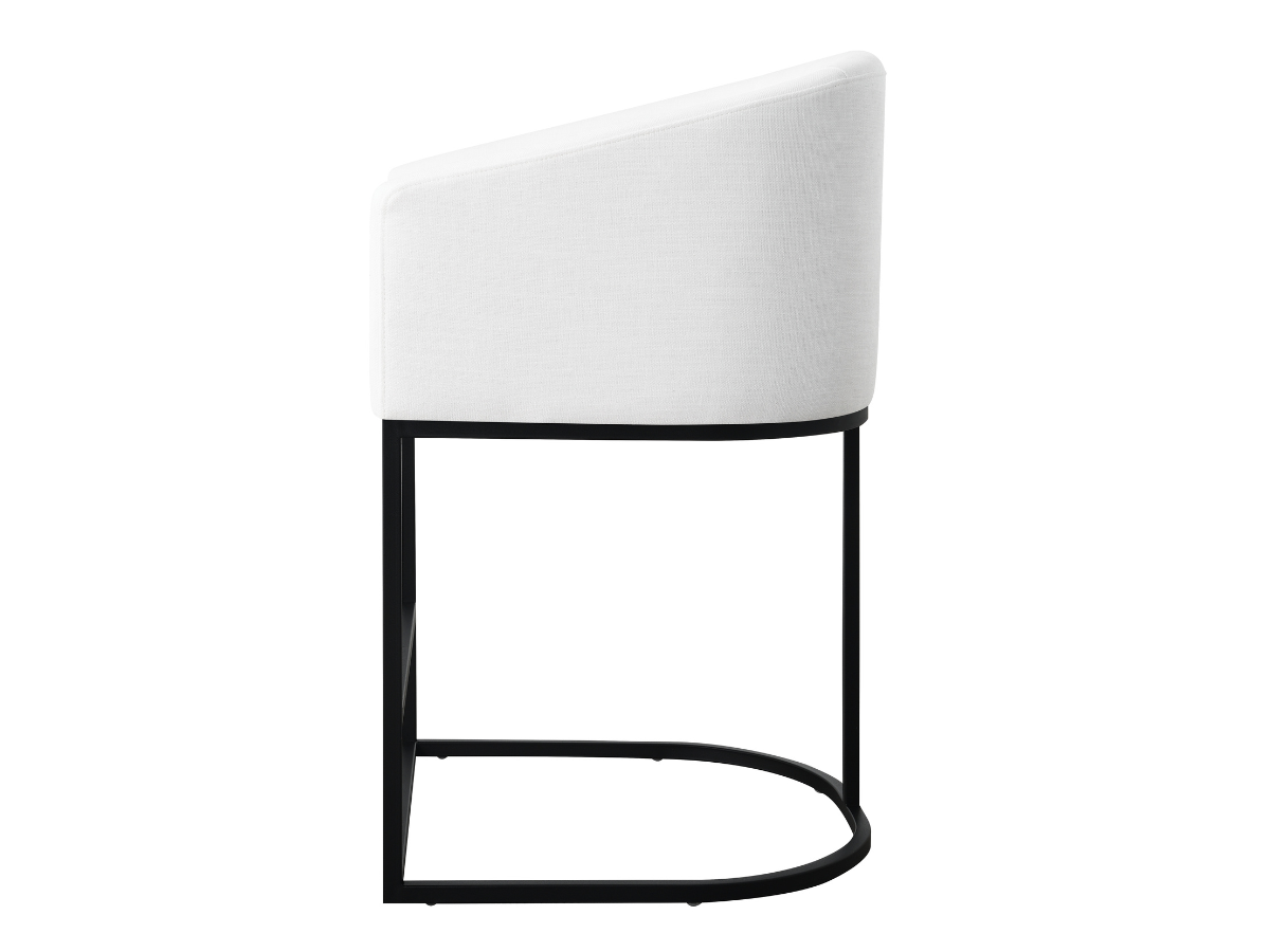 Jace Upholstered Counter Stool - White
