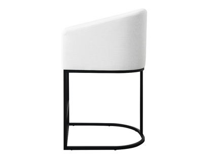 Jace Upholstered Counter Stool - White
