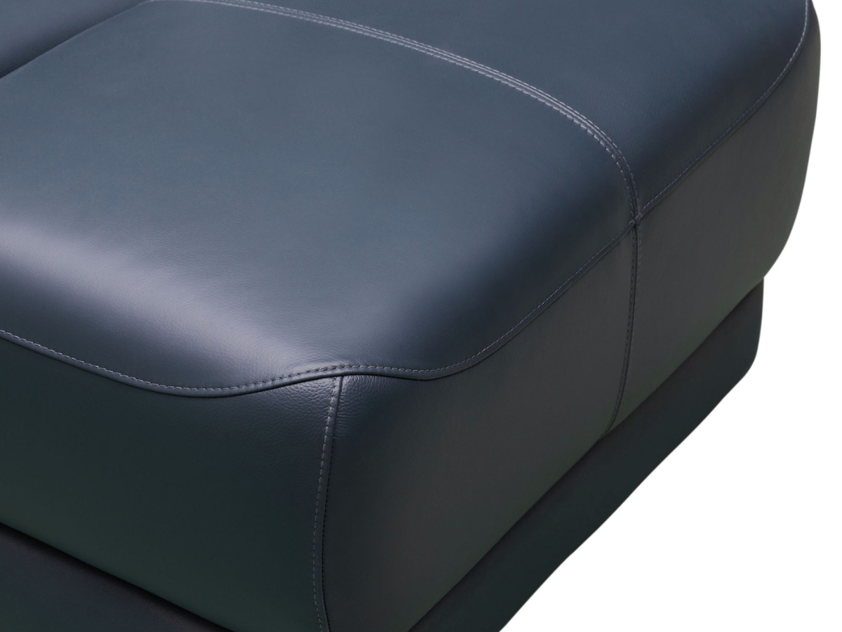 Kimmel Power Reclining Leather Sectional with Power Headrests - Blue