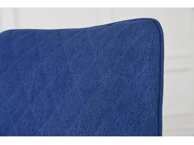 Georgina Tufted Fabric Dining Chair Set of 2-Blue Default Title