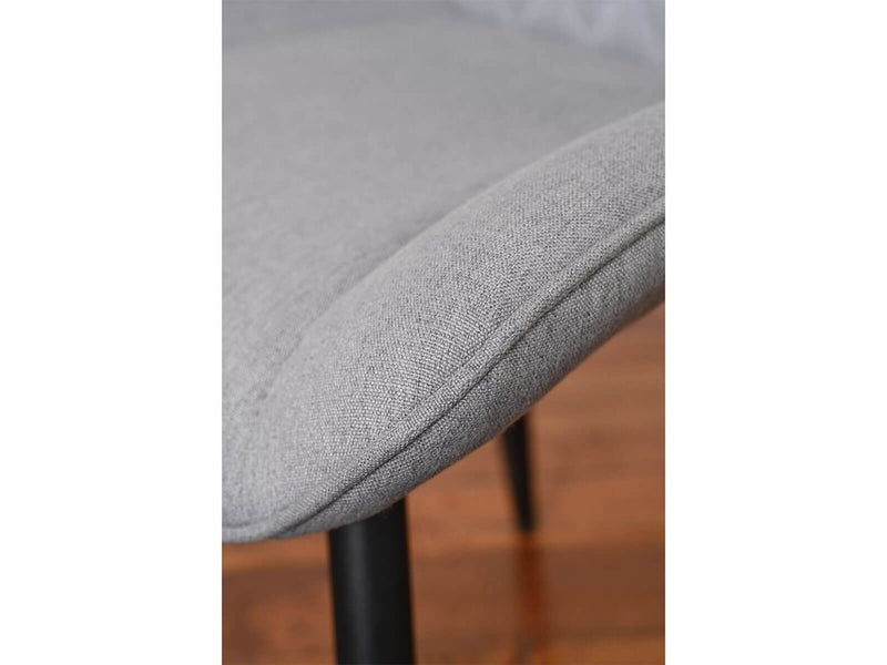 Georgina Tufted Fabric Dining Chair Set of 2-Grey Default Title