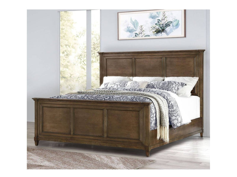 Cypress Weathered Oak Bed, King Default Title
