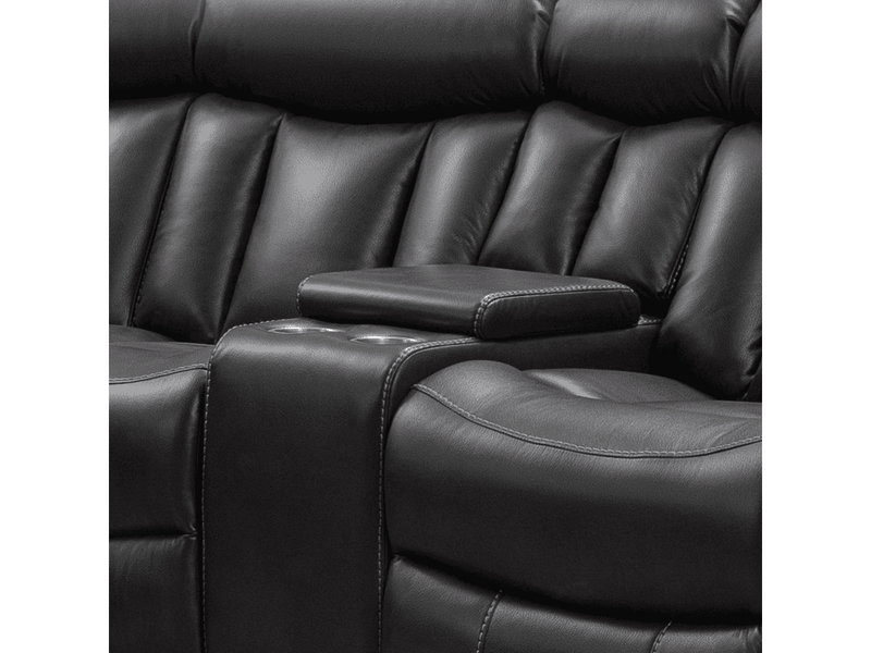 Alden 6 -pc Reclining Sectional, Dark Brown