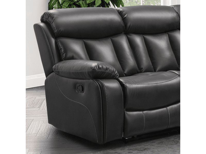 Alden 6 -pc Reclining Sectional, Dark Brown