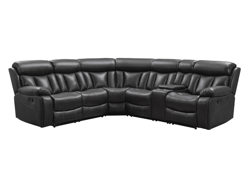 Alden 6 -pc Reclining Sectional, Dark Brown