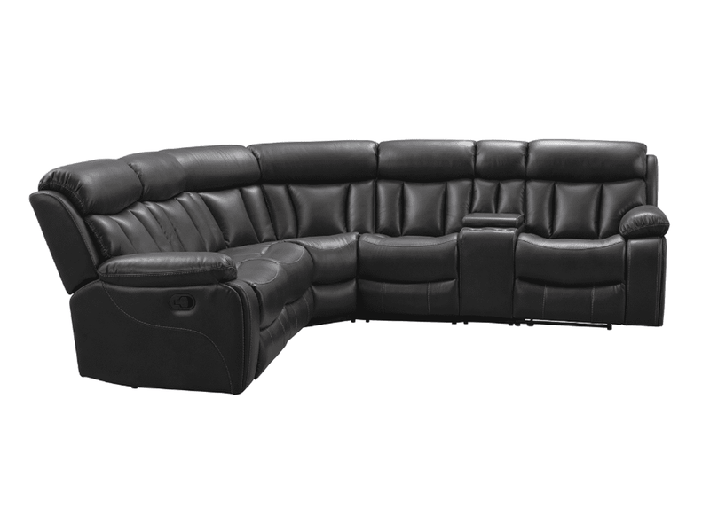 Alden 6 -pc Reclining Sectional, Dark Brown