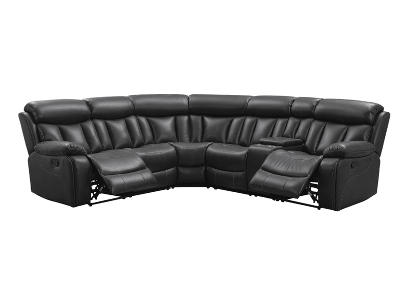 Alden 6 -pc Reclining Sectional, Dark Brown